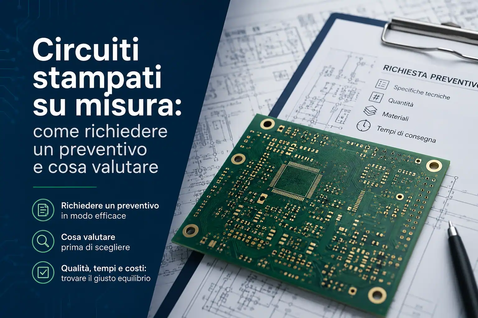 Circuiti stampati su misura preventivo
